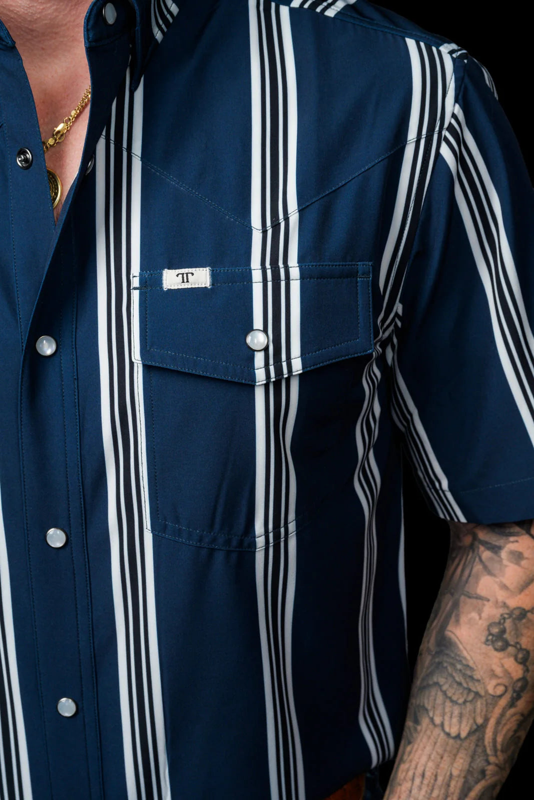 Ferrell The Hatfield Short Sleeve Snap Shirt Blue