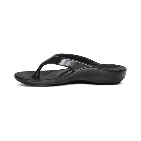Aetrex Maui Ladies Orthotic Black Gloss