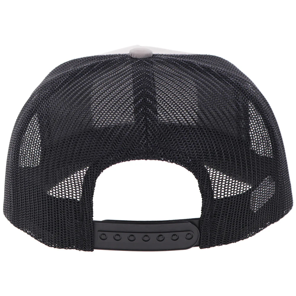 Hooey Salado Grey Black 5-Panel Trucker with Patch
