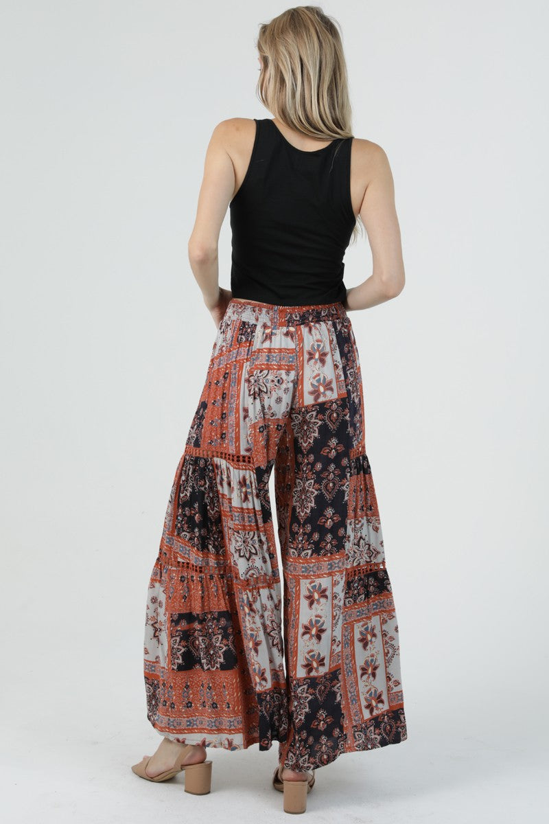 Angie Wide Leg Lace Flare Pant Multi