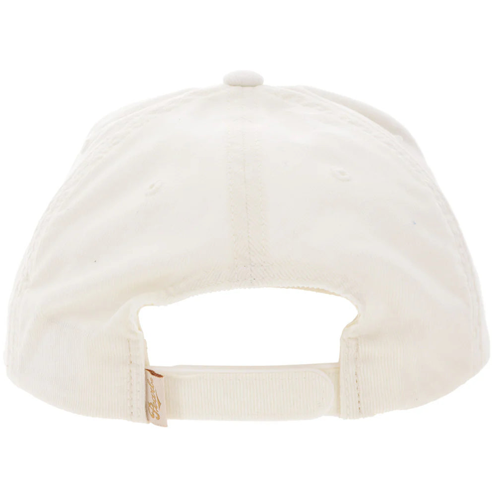 Hooey Pearl Hat Cream Corduroy with Yellow Stitching