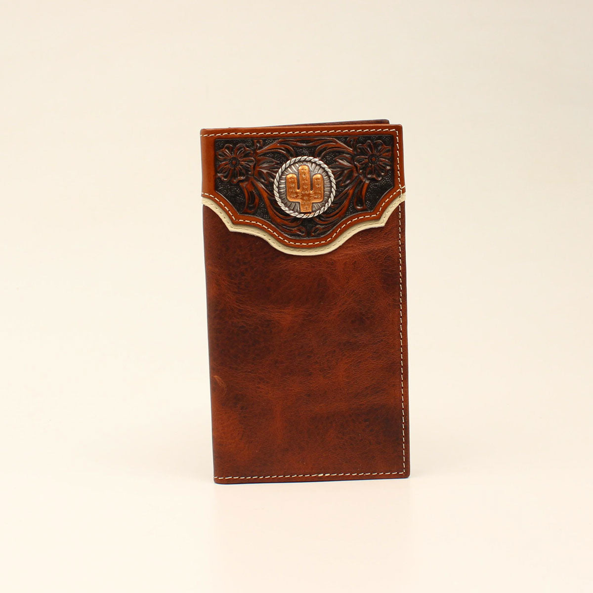 Nocona Floral Embroidered Cactus Rodeo Wallet