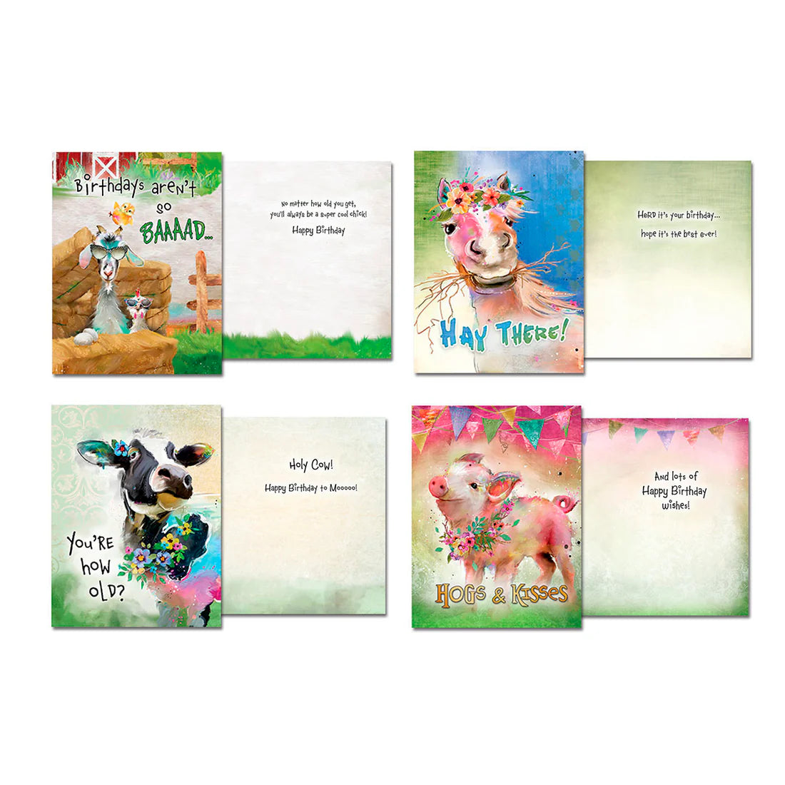 Leanin Tree 12 Notecards Pack Funny Farm