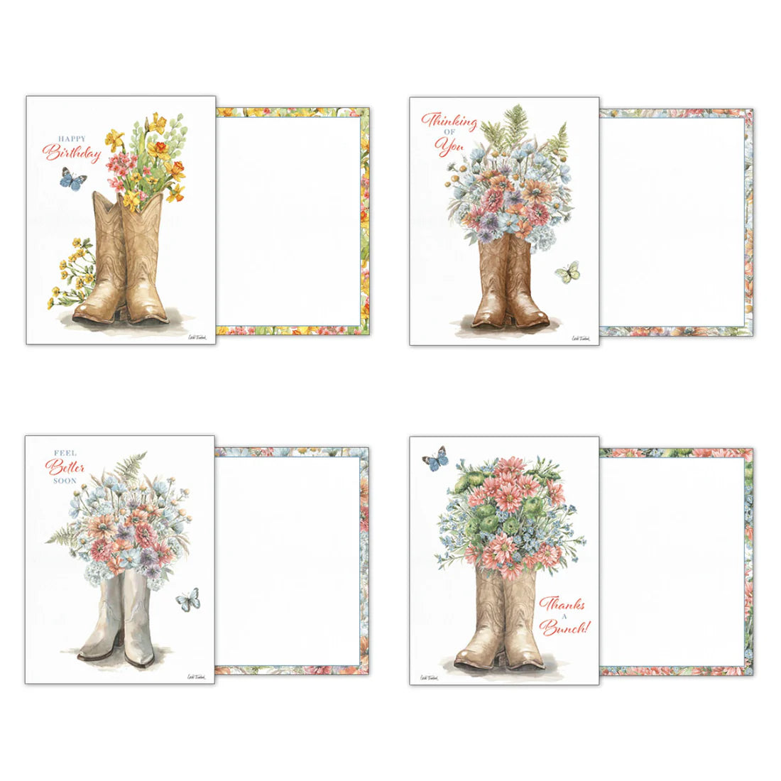 Leanin Tree 12 Notecards Pack Western Wildflowers