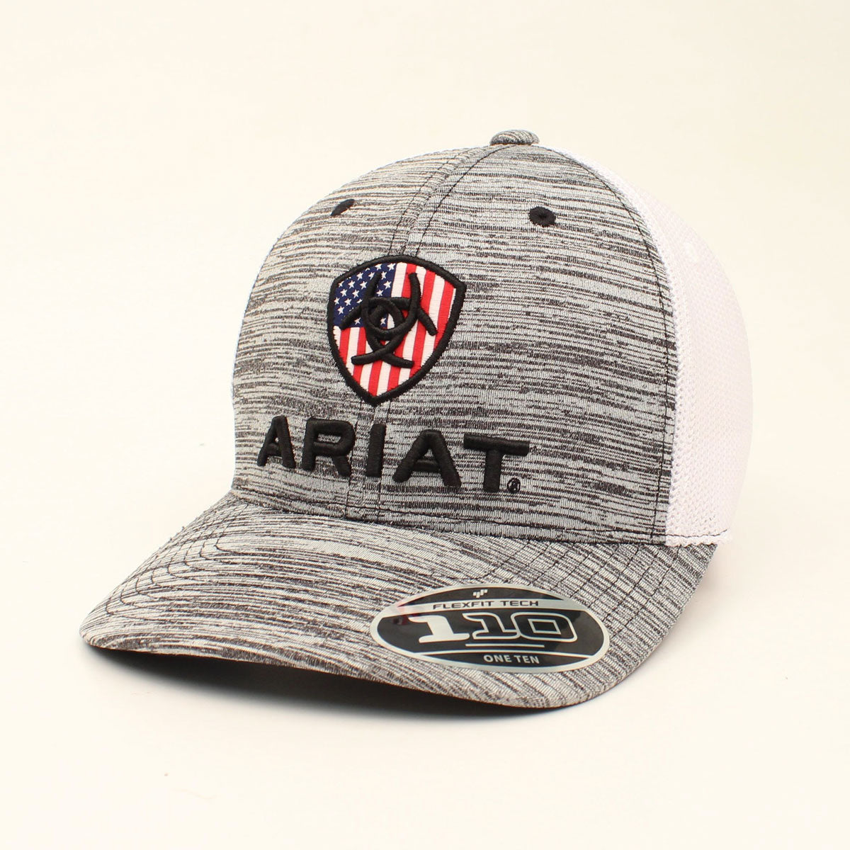 Ariat Heather Grey Americana Patch Hat