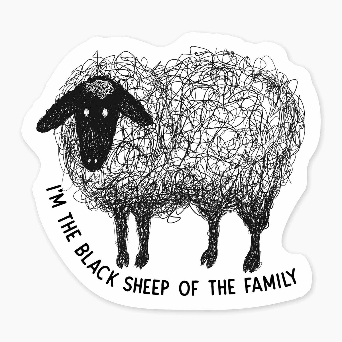 Nice Enough Stickers Black Sheep