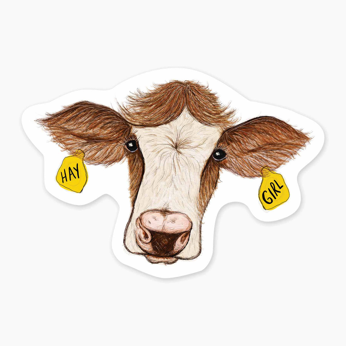 Nice Enough Stickers Hay Girl