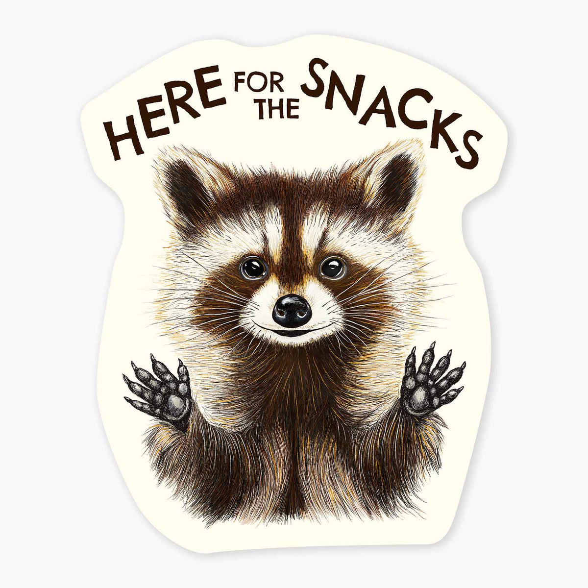 Nice Enough Stickers Raccoon Snacks