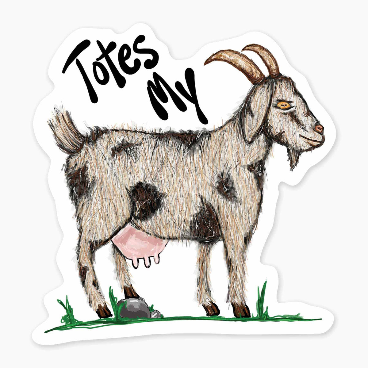 Nice Enough Stickers Totes Goat