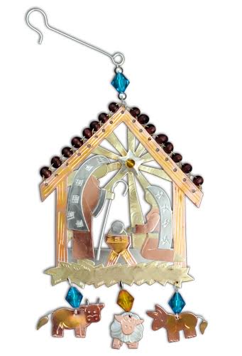Pilgrim Imports Peaceful Manger Ornament