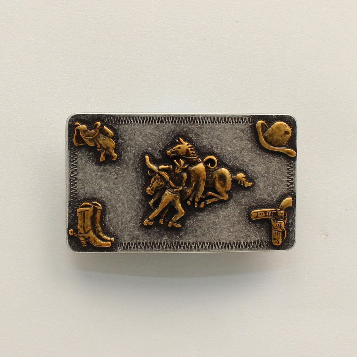 Nocona Steer Wrestling Buckle