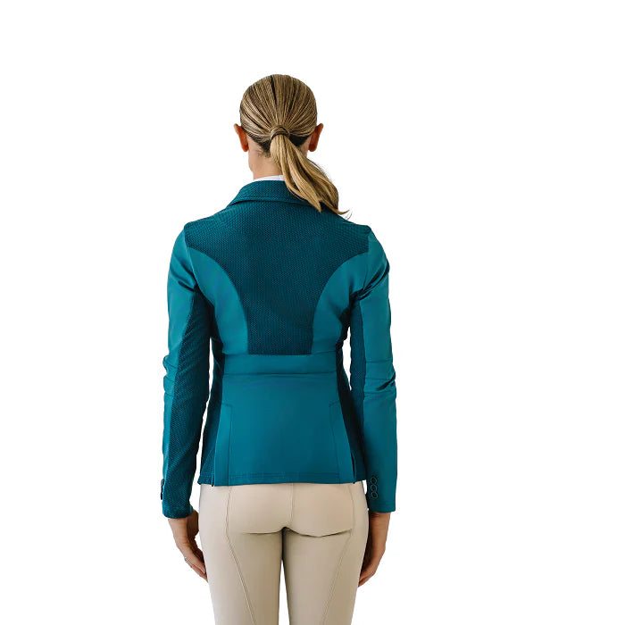 Ovation Ladies 3B Mesh Hybrid Show Coat Deep Teal