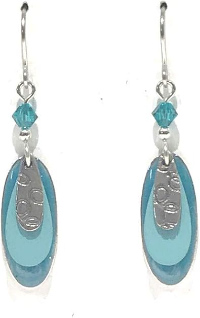 Silver Forest Earring Mixed Turquoise Teardrop