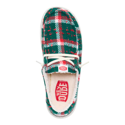 Hey Dude Wendy Confetti Plaid Cozy Red/Green/Multi