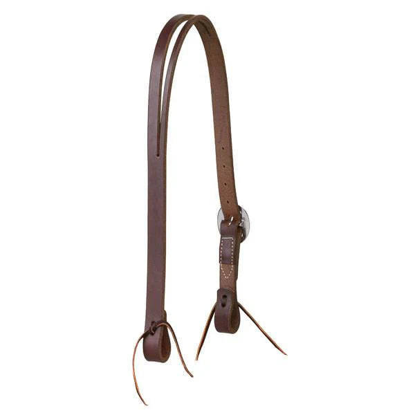 Weaver Working Tack Single-Ply Headstall with Tie Ends 1" Split Ear Stainless Steel