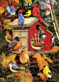 Cobble Hill Fall Bird House 500 Piece Puzzle
