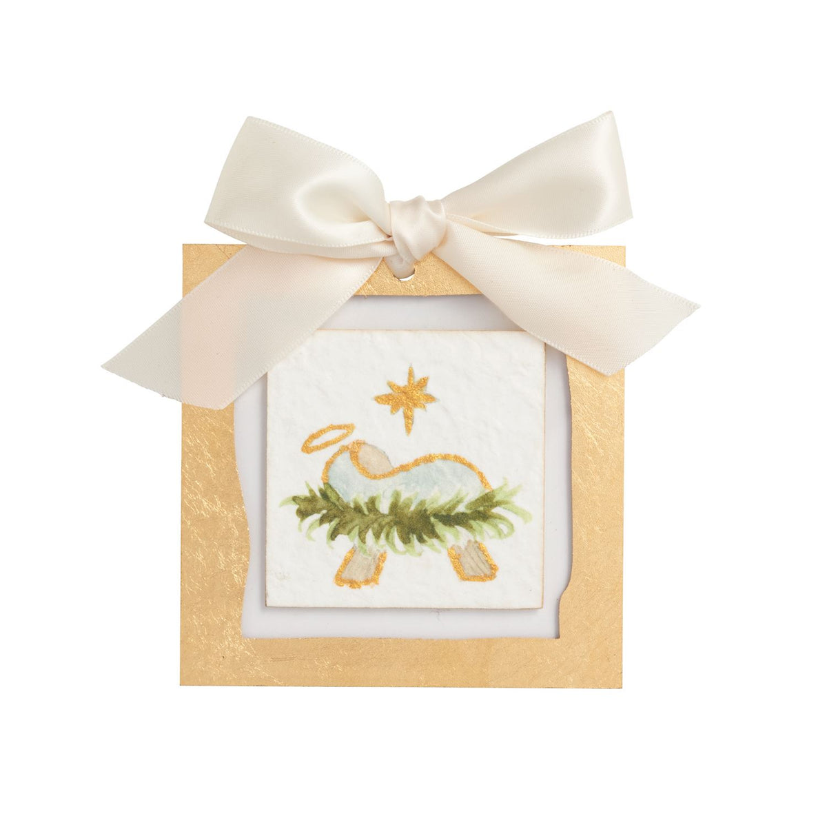 Mudpie Gold Painted Acrylic Ornament