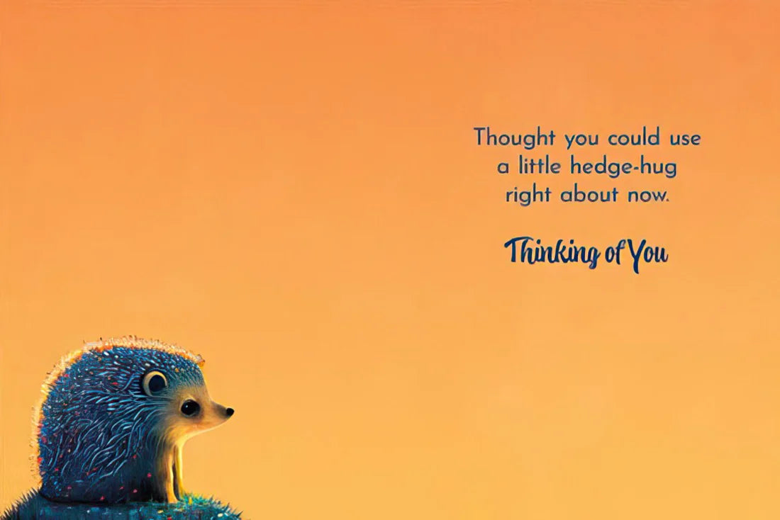 Leanin Tree Hedgehog Amoung Flowers Encourage