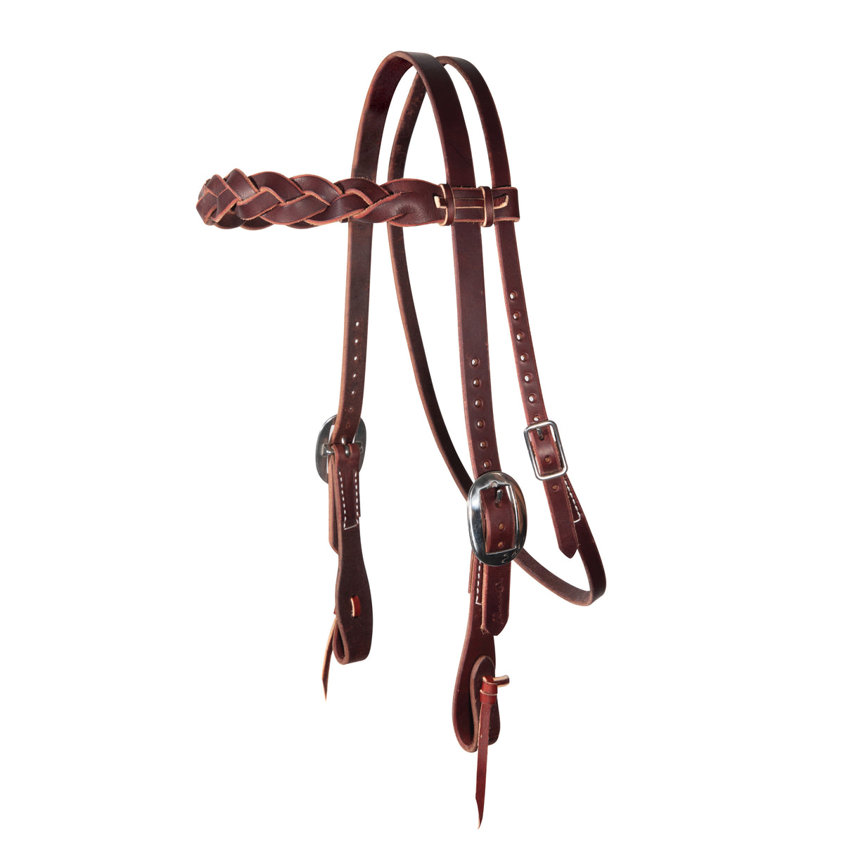 Professional's Choice Infinity Braid Browband Headstall Burgundy