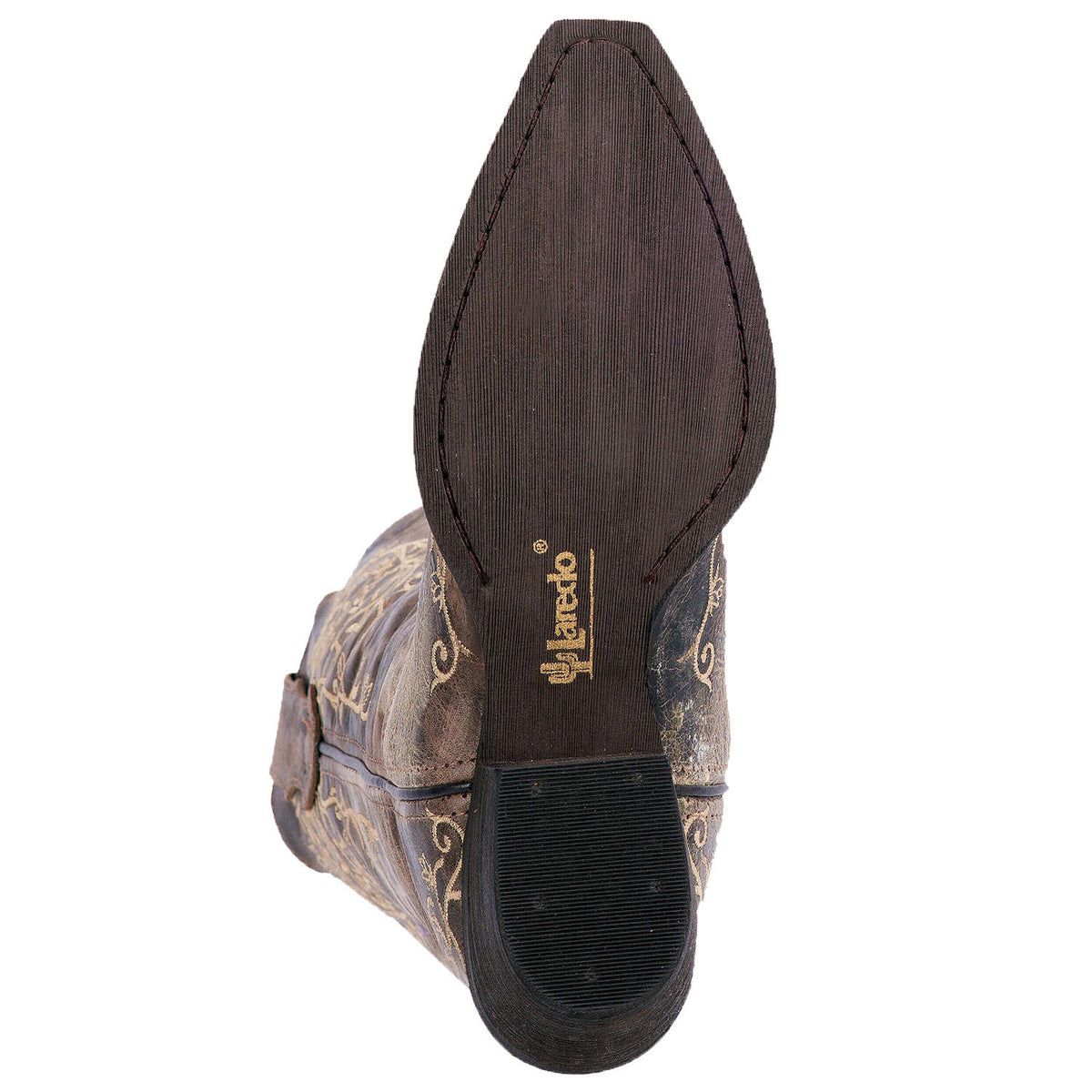 Laredo Jasmine Bone Embroidered Snip Toe