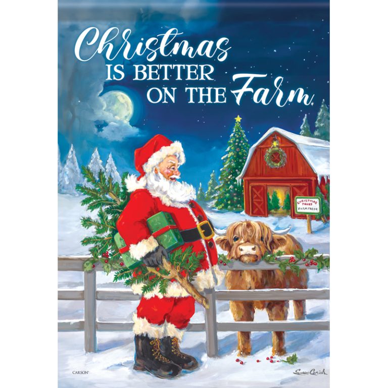 Carson Garden Flag Santa Cow