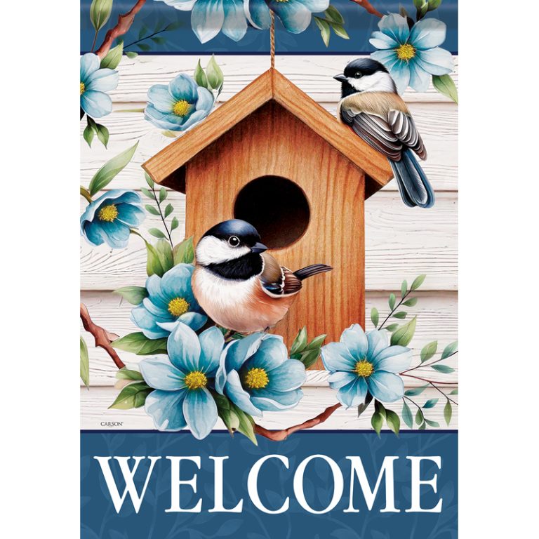 Carson Garden Flag Chickadee Royal