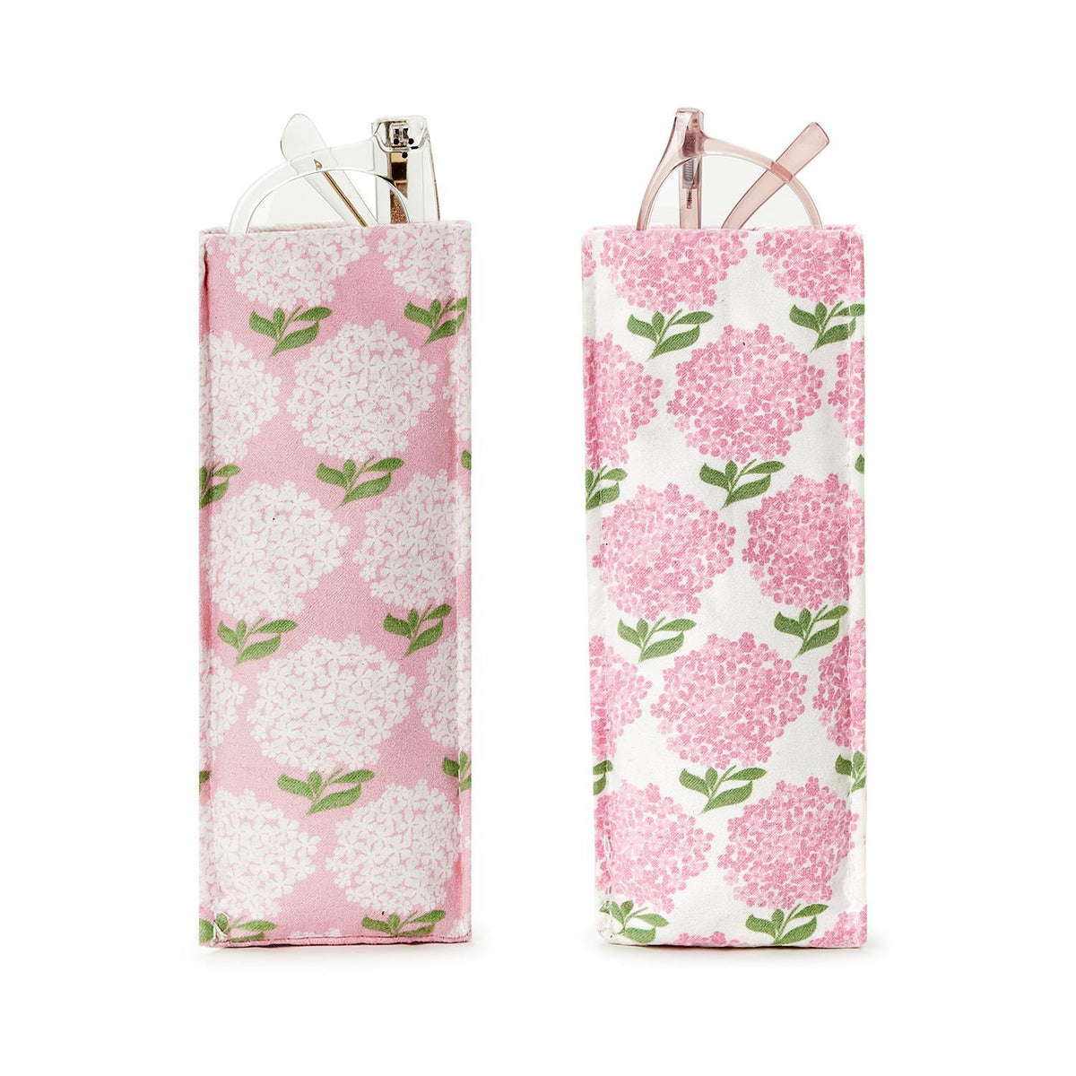 Two's Company Pink Hydrangea Print Standing Eyeglass/Accessory Holder