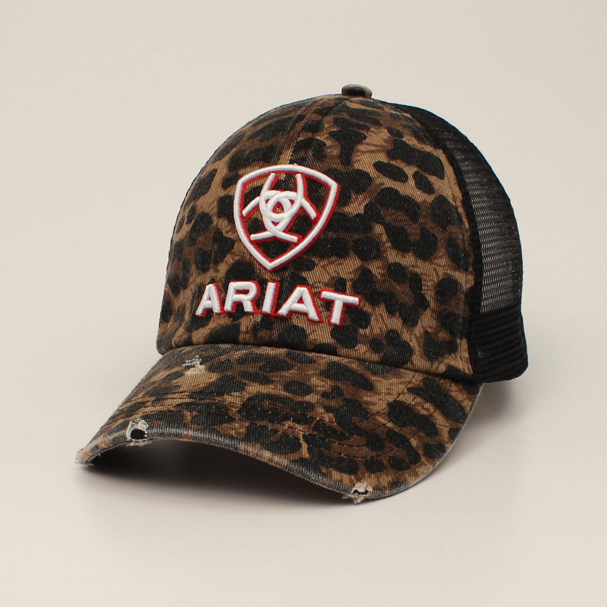 Ariat Leopard Print Ponytail Hat