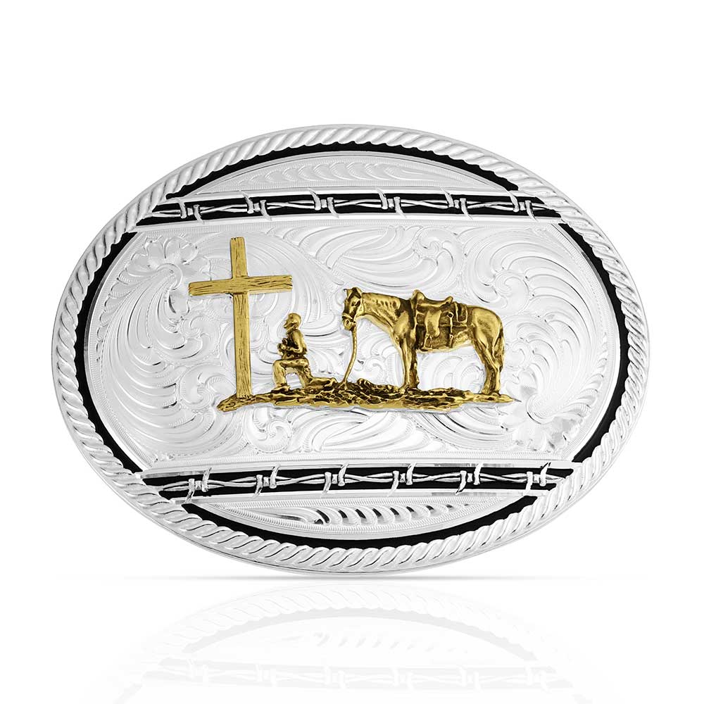 Montana Relentless Buckle with Christian Cowboy