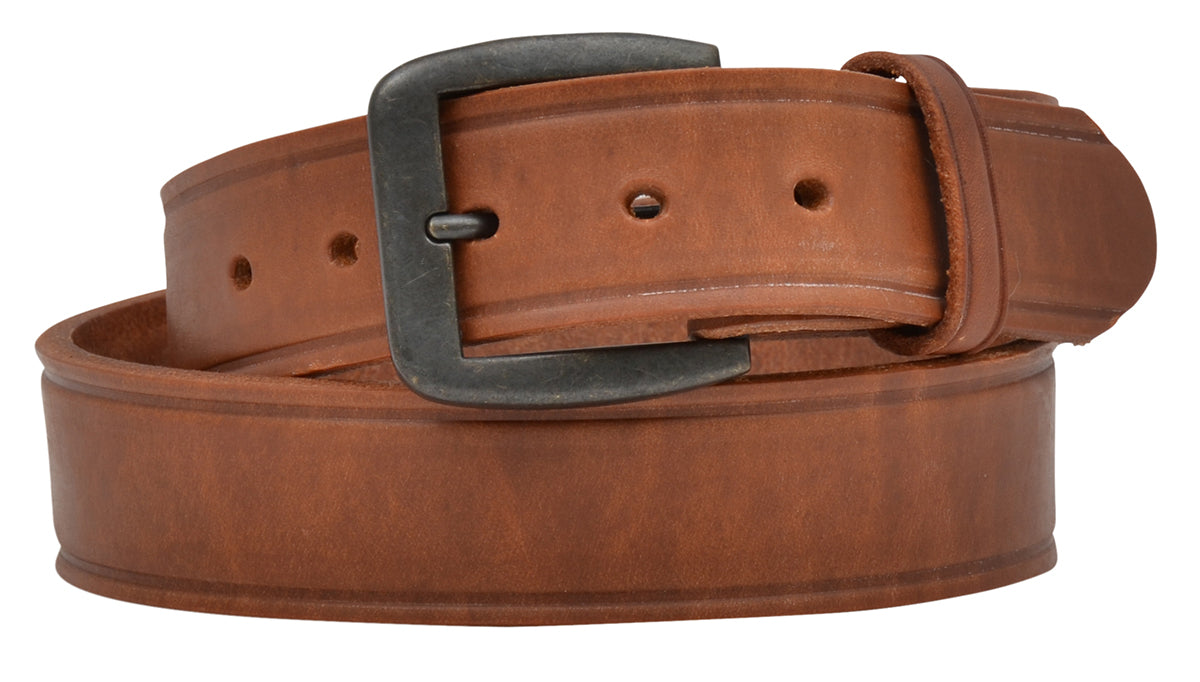 3D Harness Leather Belt Brown