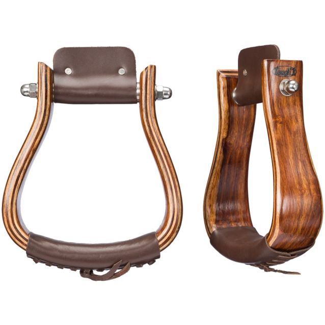 Tough 1 Mahogany Western Stirrups