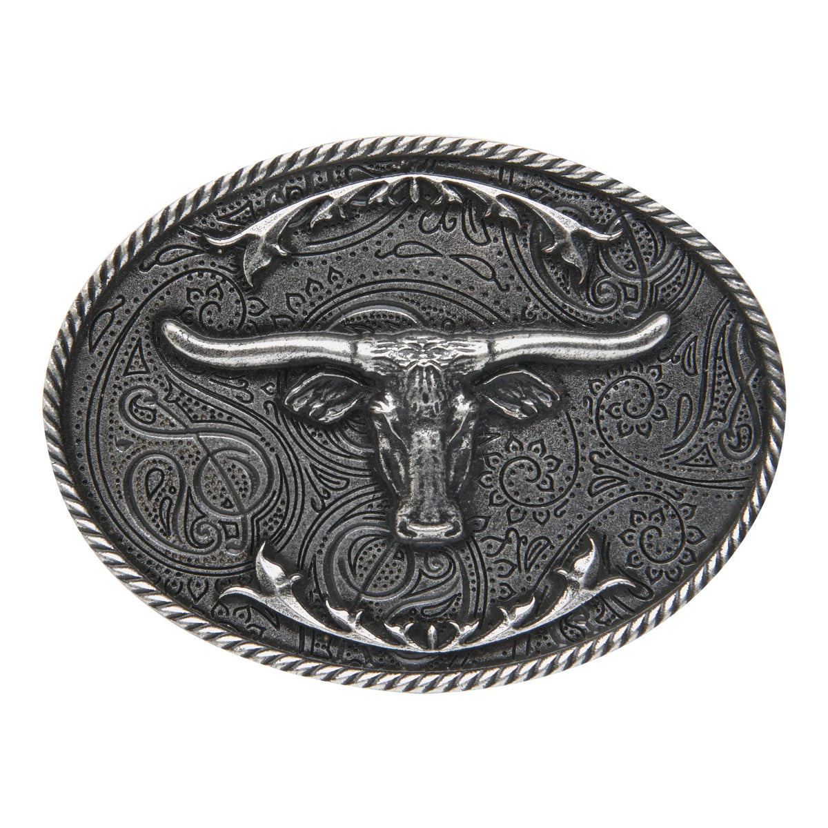 AndWest Longhorn with Scrolls Buckle