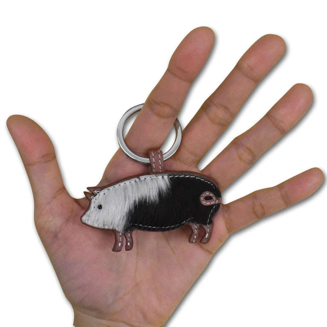 ili NY Pig Key Fob Haircalf