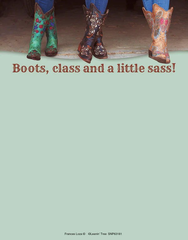 Leanin Tree Boots Class and a Little Sass