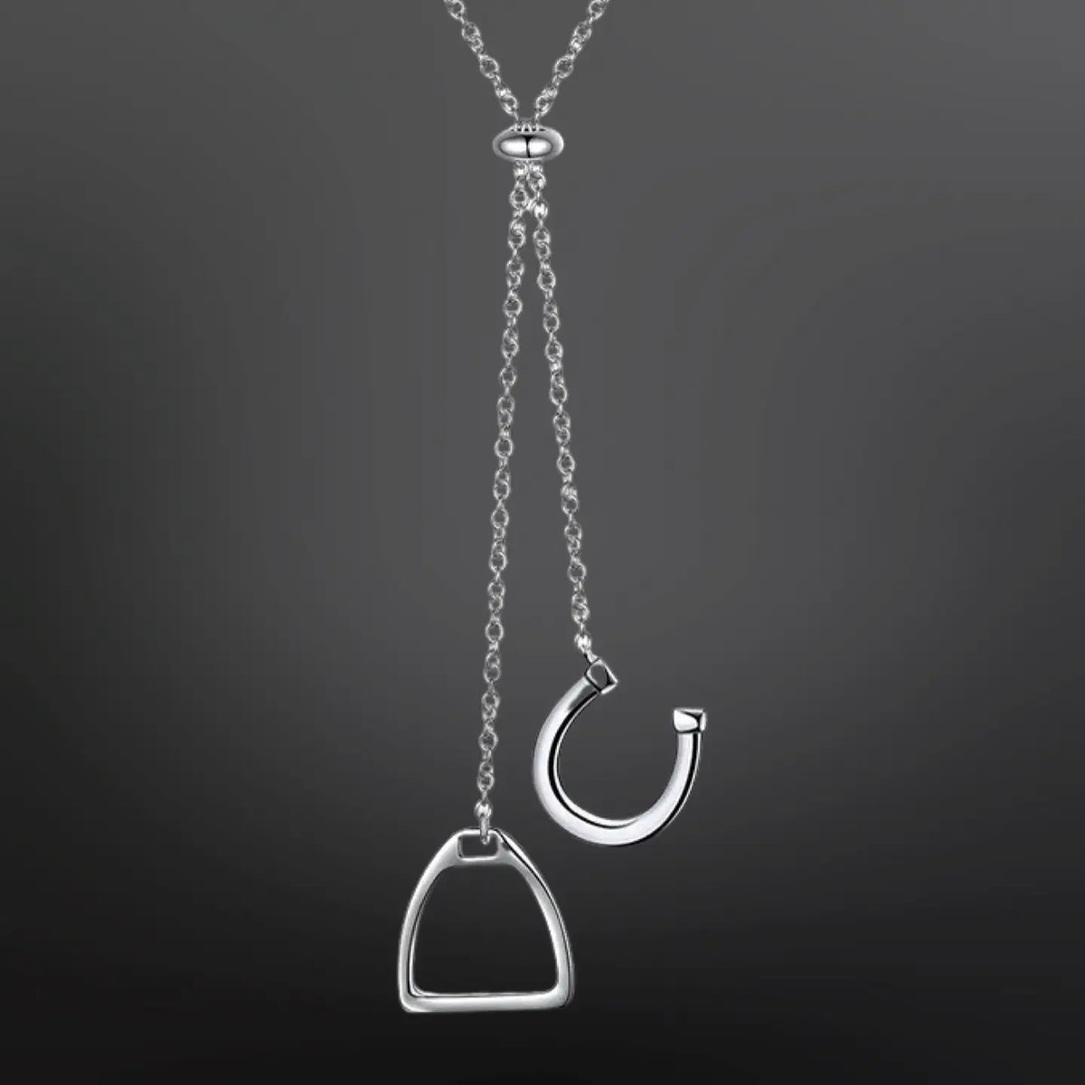 Westrian Sterling Stirrup Iron Horseshoe Necklace