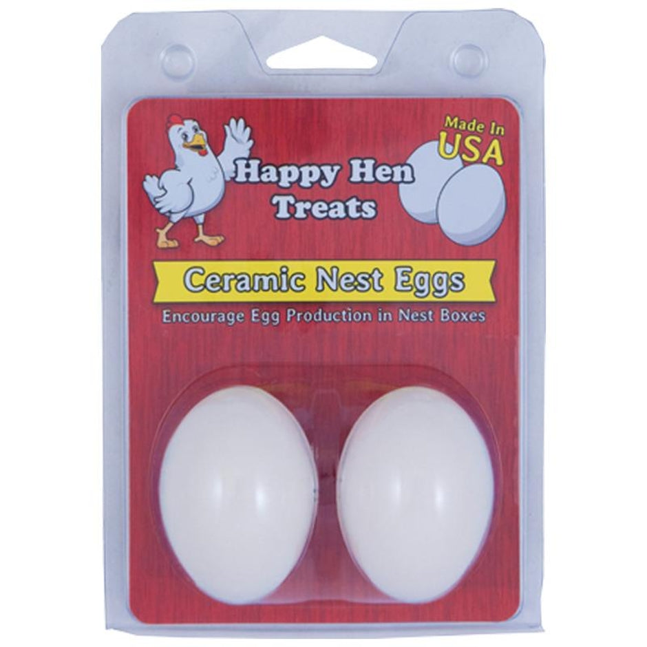Happy Hen Ceramic Nest Eggs White