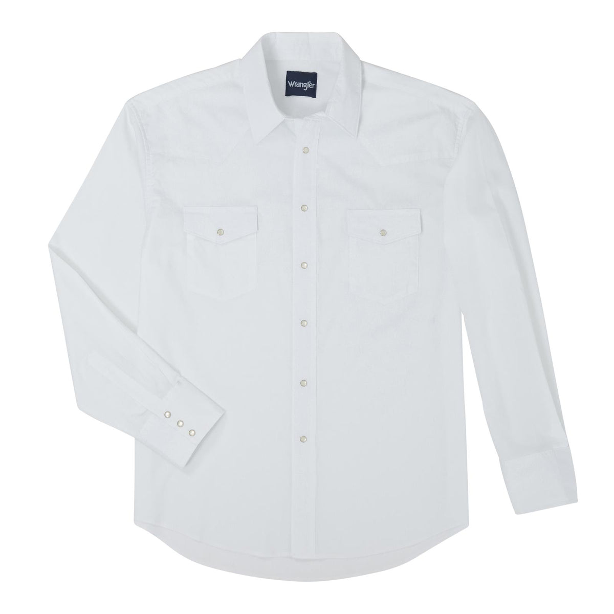 Wrangler Long Sleeve White Pearl Snap