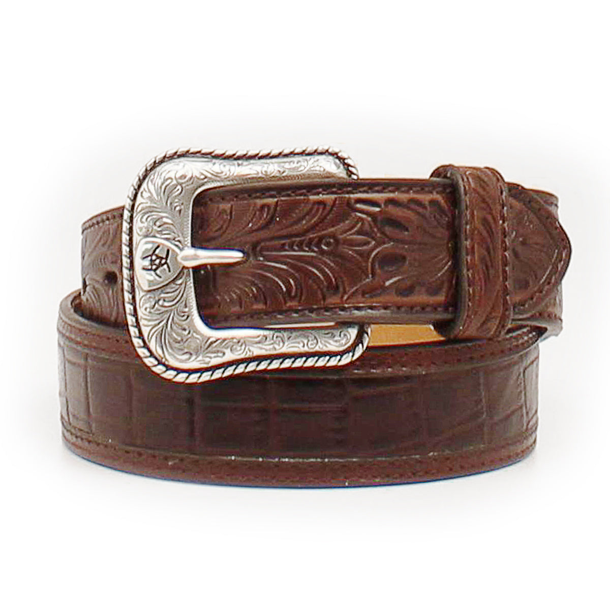 Ariat Chocolate Croco Western Belt