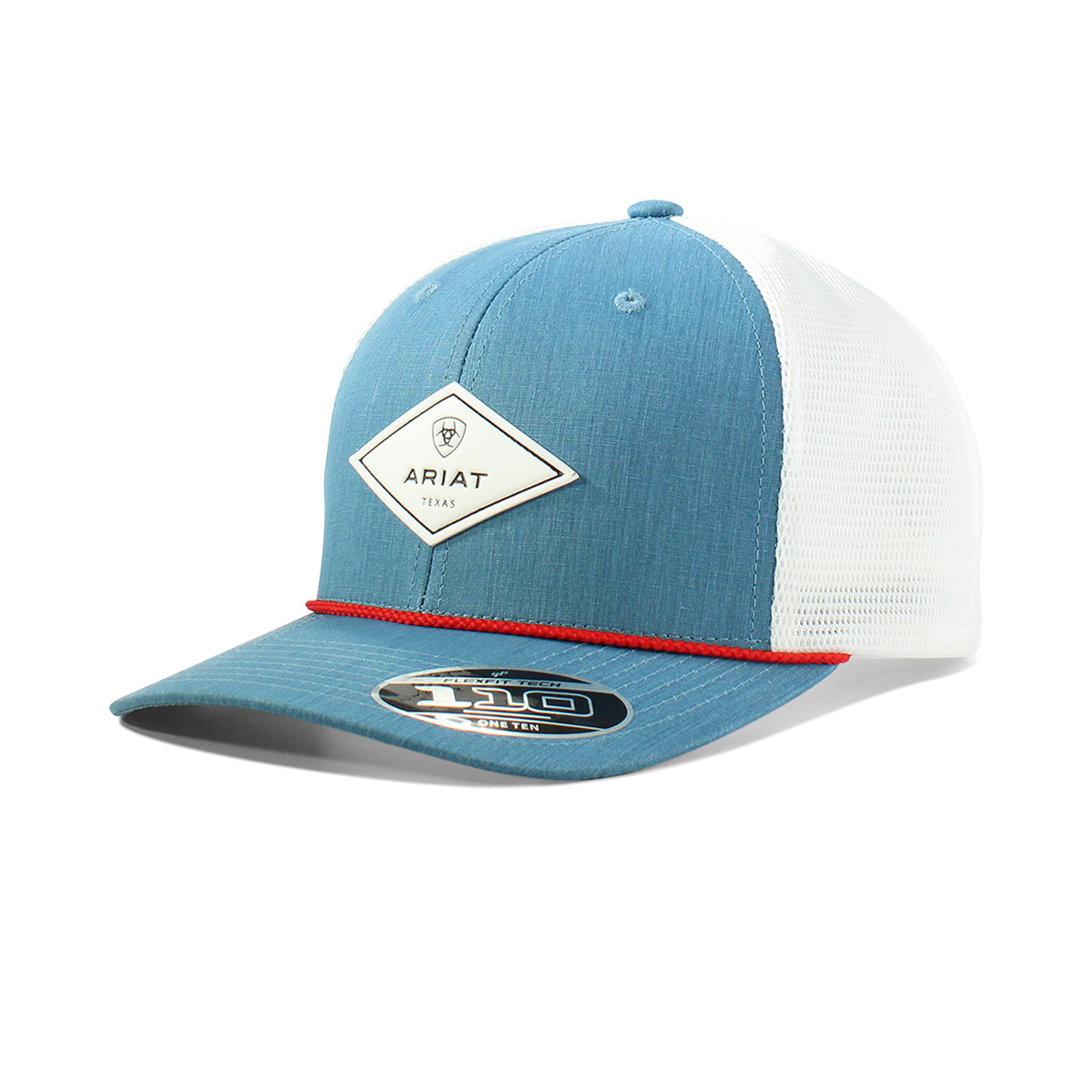 Ariat Blue/White Diamond Patch Red Rope