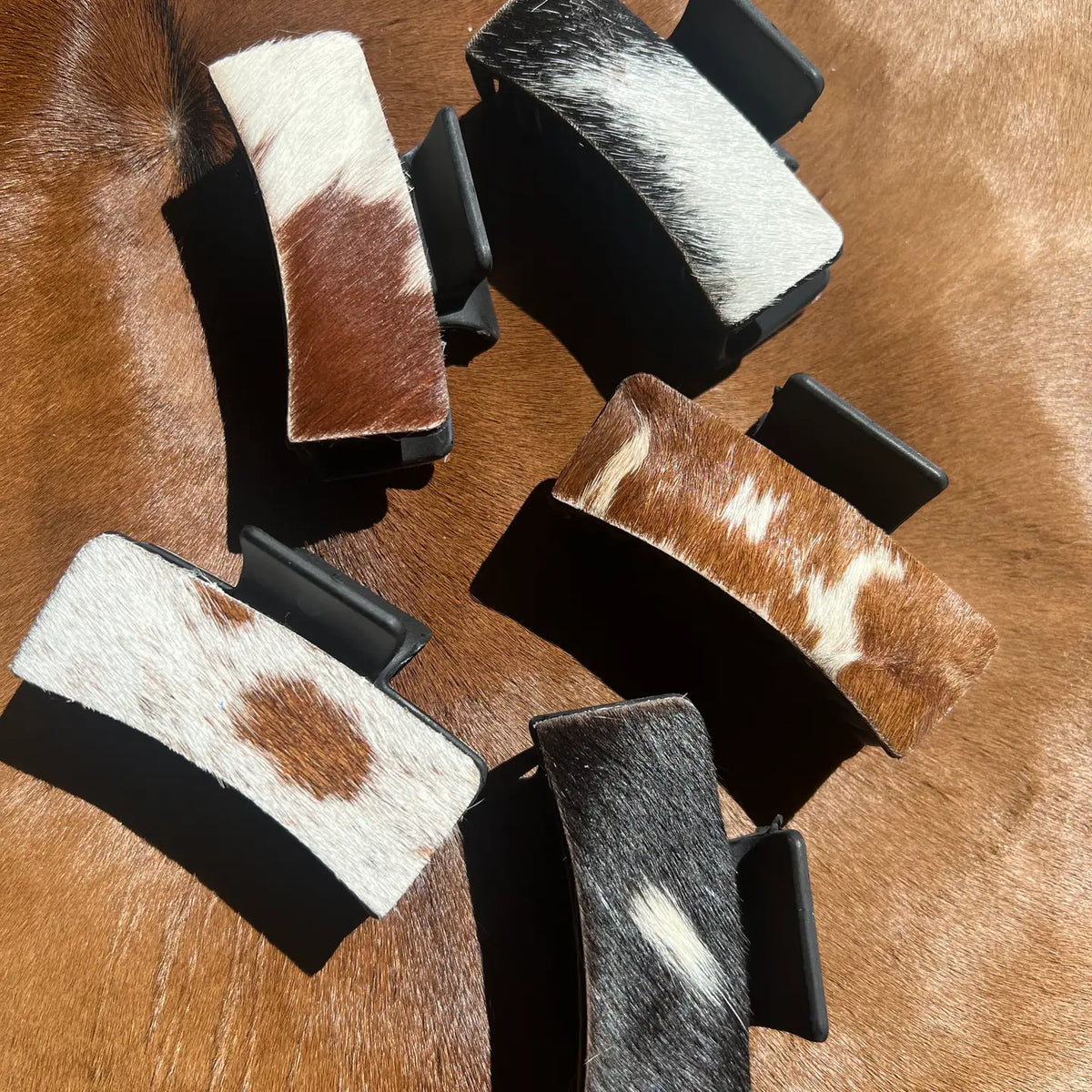 Westrian Real Cowhide Claw Hair Clip
