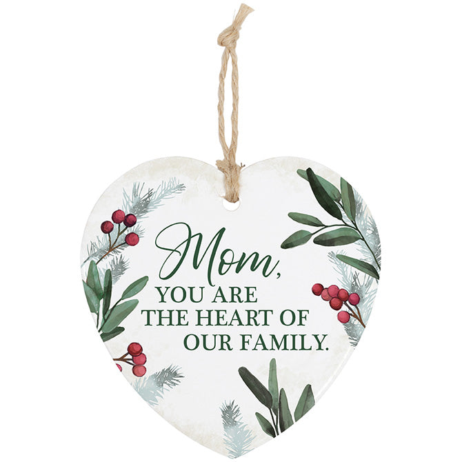 Carson Christmas Heart Ornament Mom