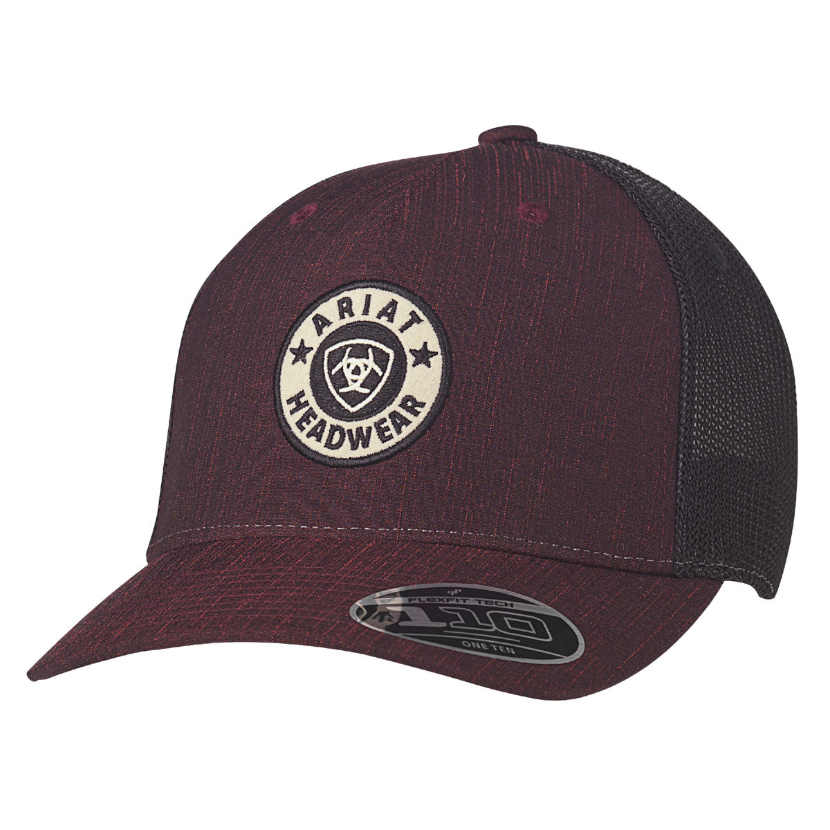 Ariat Headwear Logo Patch Heather Burgundy Hat