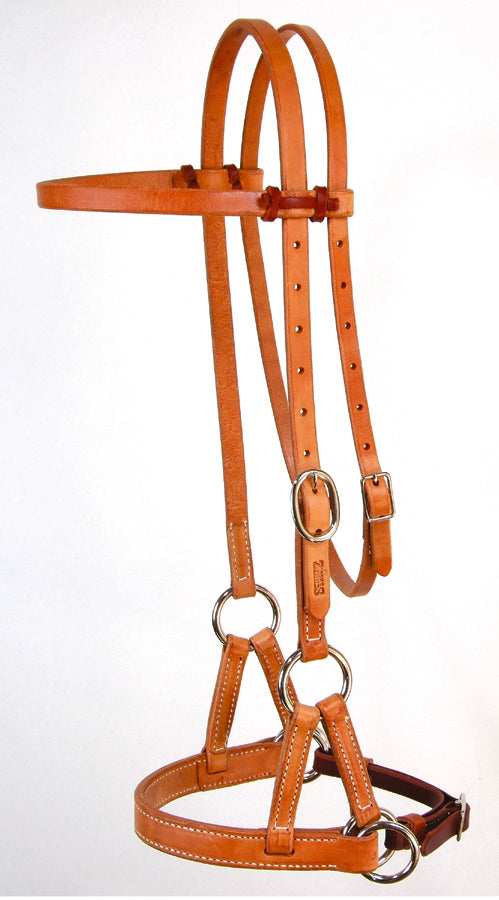Professional's Choice Doubled and Stitched Leather Nose Sidepull