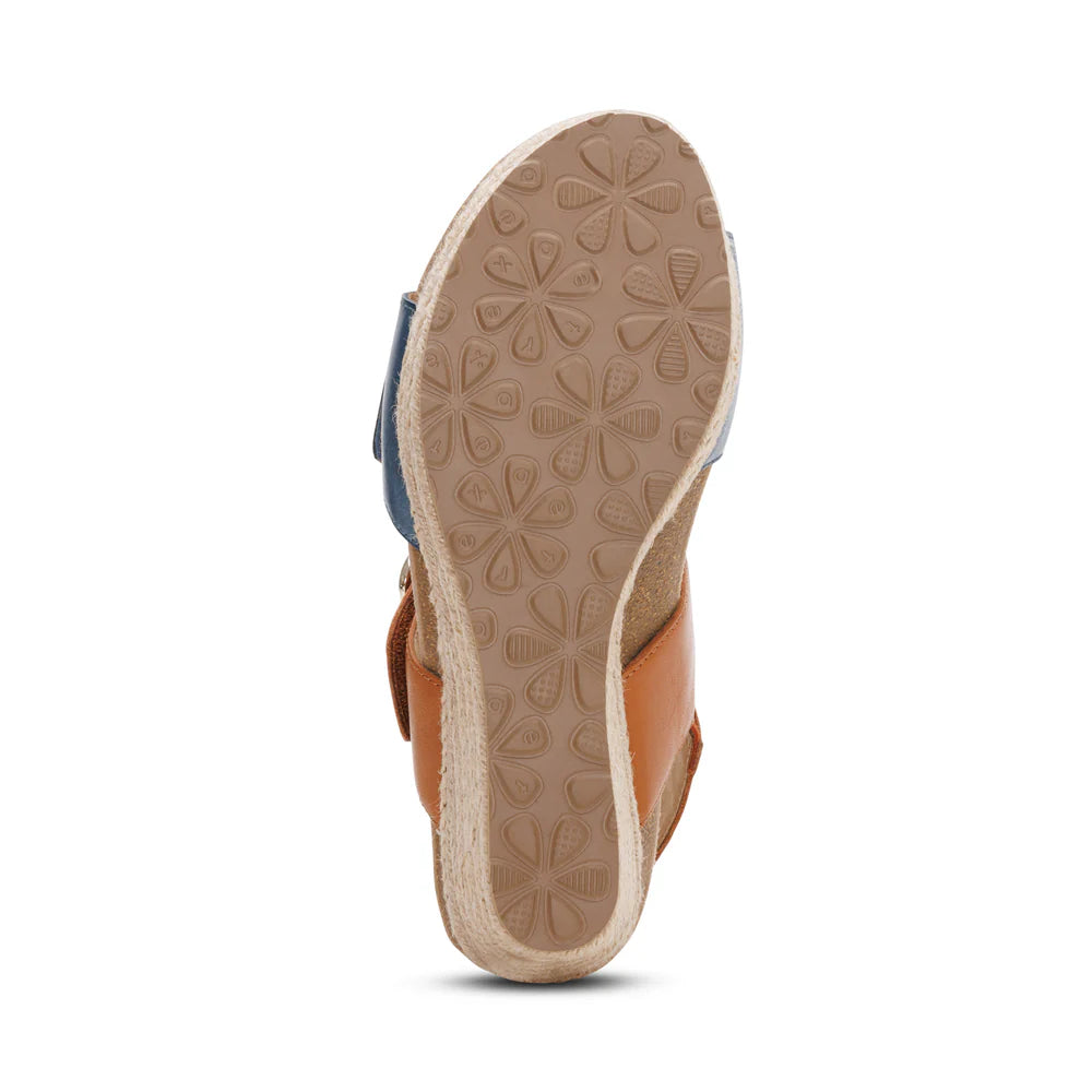 Aetrex Ashley Hazy Blue Wedge