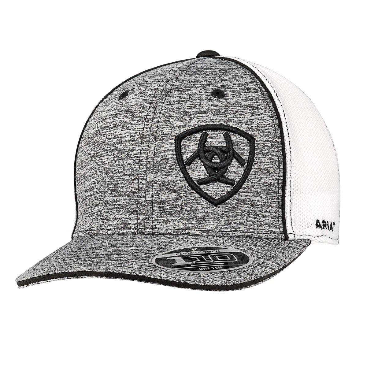 Ariat Grey Heather Black Logo Hat