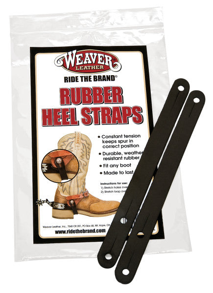 Weaver Black Rubber Heel Straps