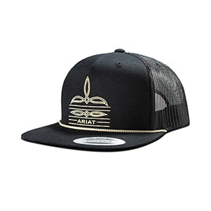 Ariat Black Embroidered Toe Bug Snapback