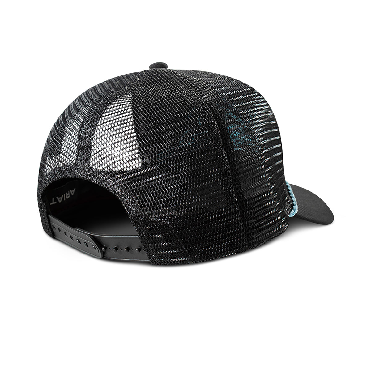 Ariat Black/Turquoise Rope and Toe Bug Hat