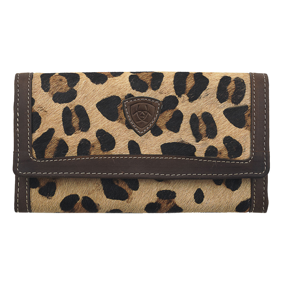 Ariat Hair On Leather Wallet Leopard