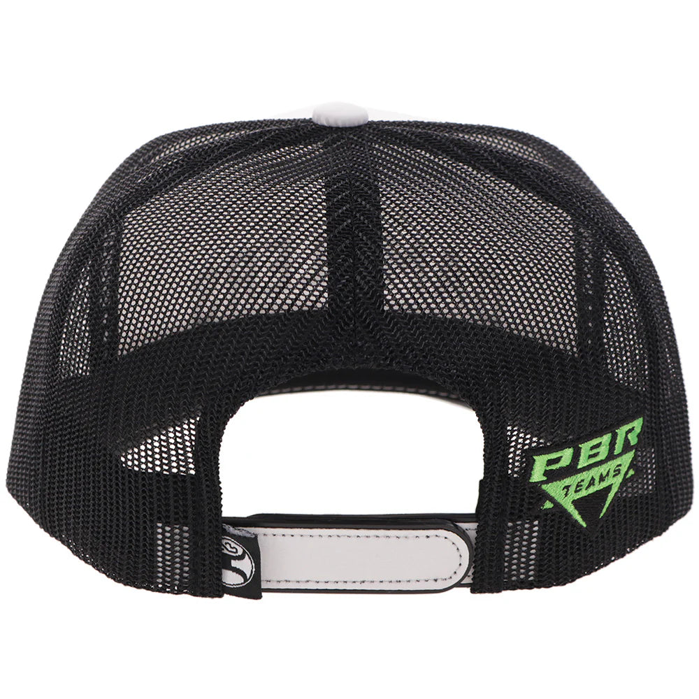 Hooey Austin Gamblers Hat White/Black with Black & Green Logo